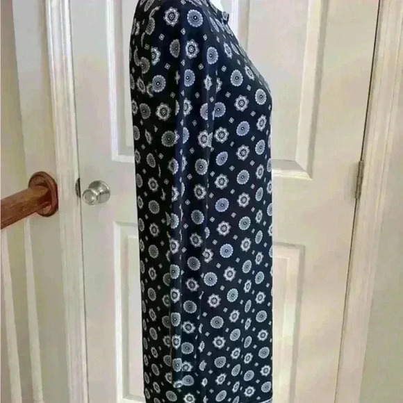 Michael Kors Geometrical Blue Jersey Stretch Shift Dress Gorgeous Women’s Small - Picture 5 of 10